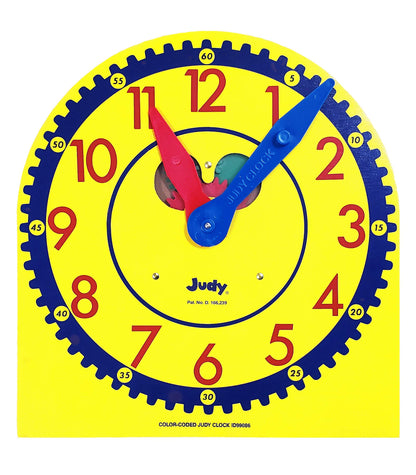 Carson Dellosa 13" x 12" Judy Clock, Time-Telling Teaching Clock for Kids, Classroom Clock for Teaching Time, Analog Clock, Teaching Clock for Classroom or Home School, Kindergarten to 3rd Grade