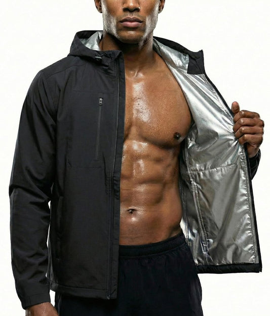 Junlan Sauna Suit for Men - Sweat Suit Sauna Jacket for Gym Workout