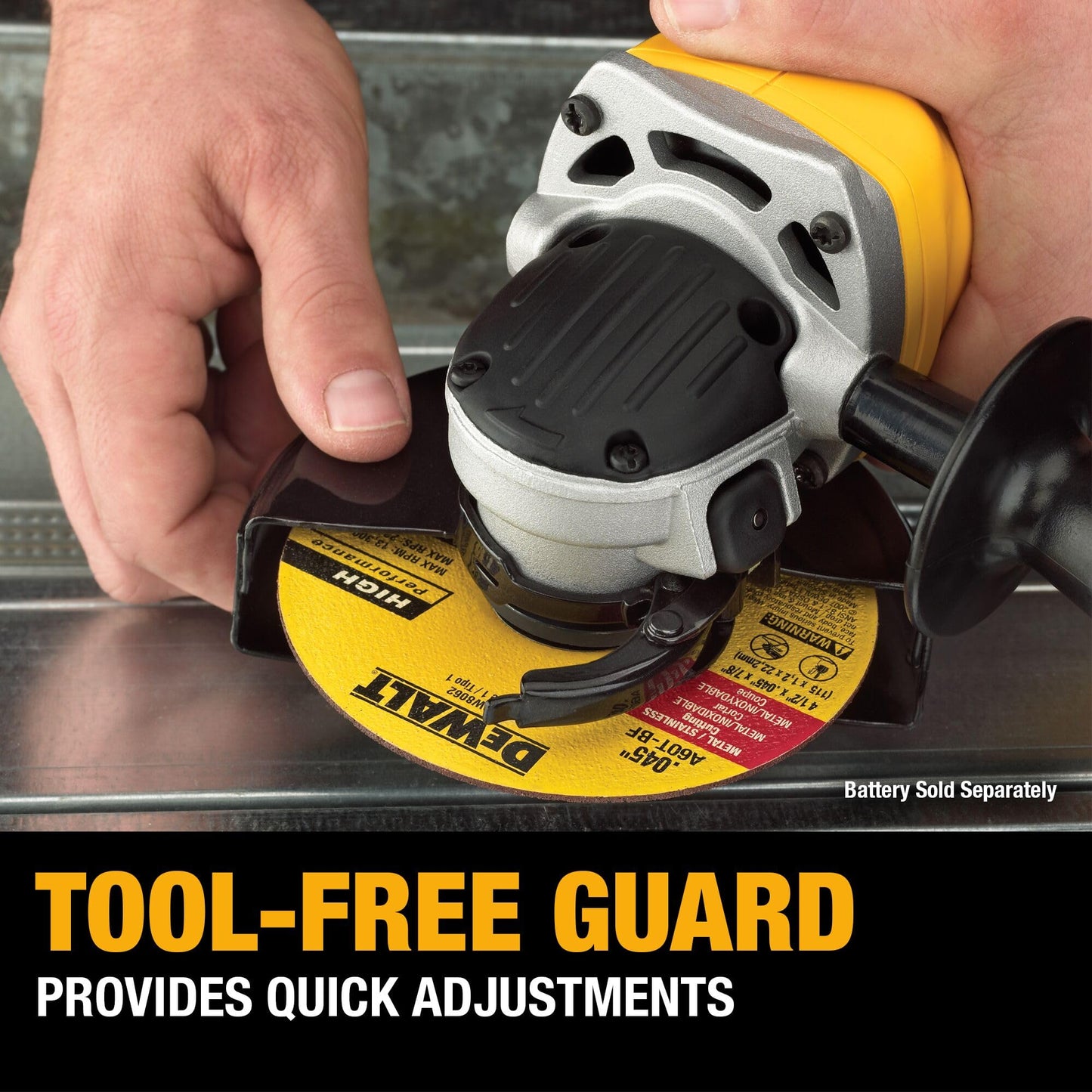 DEWALT 20V MAX 4-1/2 Inch Cordless Angle Grinder, Bare Tool Only (DCG412B)