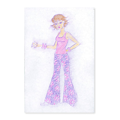 Melissa & Doug Fashion Design Art Activity Kit - 9 Double-Sided Rubbing Plates, 4 Pencils, Crayon