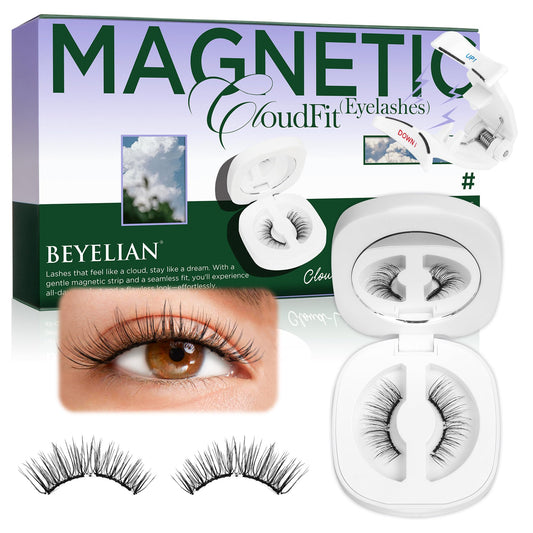 BEYELIAN Magnetic Eyelashes with Applicator Kit, No Glue Needed Reusable Natural Look 3D Lashes, Easy Apply Soft Magnetic Lashes for Eye Makeup (Lightweight & Comfortable)