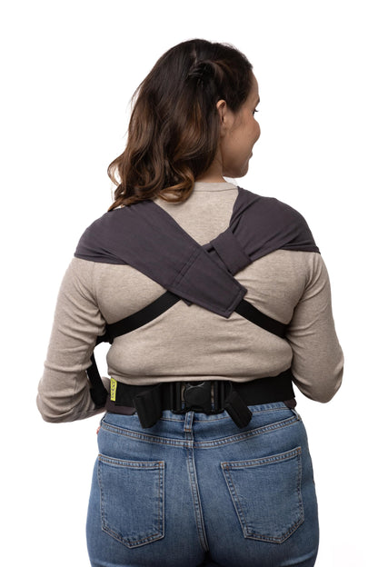 Boba Bliss Baby Carrier Newborn to Toddler (7-35 lbs) - Light & Breathable Toddler Carrier - Certified Hip-Healthy, Adjustable Straps for All Parents, Hybrid, Soft & Stretchy 0-18 Months (Charcoal)