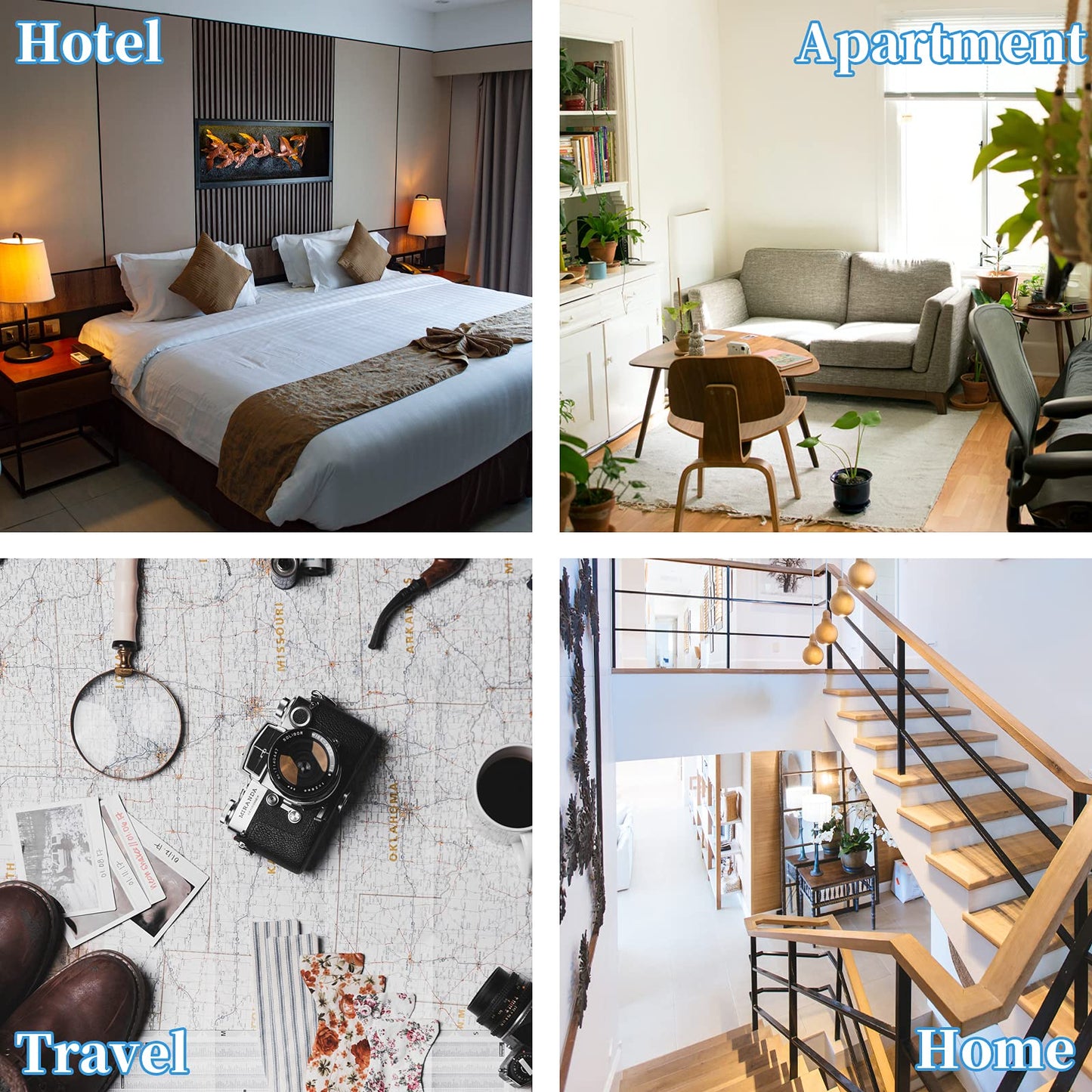 Door Stop Alarm, Door Stopper with 120DB Security Alarm, Floor Wedge Doorstop for Travel Apartment Home House (Pack of 1)