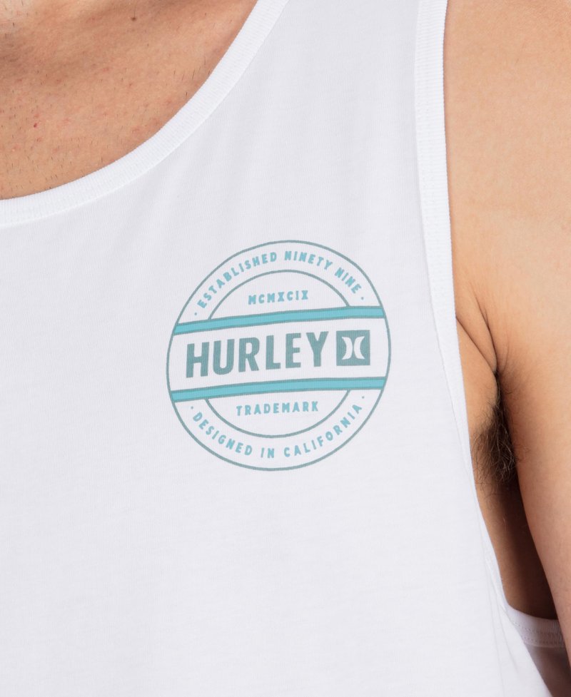 Hurley Men's Filler Tank Top, White, L