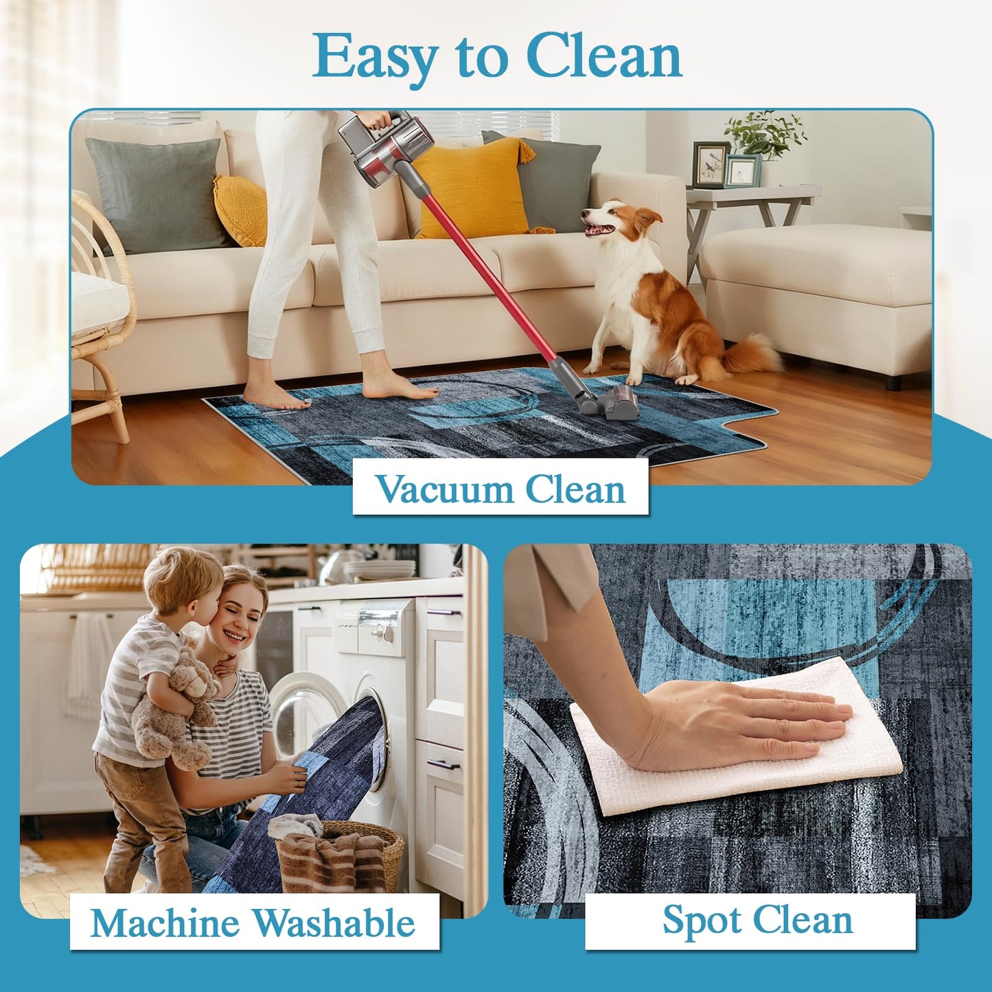 Office Chair Mat for Hardwood Floor & Tile Floor,36"X 48" Heavy Duty Desk Chair Mat for Hard Floors, Under Desk Rug for Rolling Computer Chair,Anti Slip,Low Pile Carpet Protector-Convex Geo Blue Gray