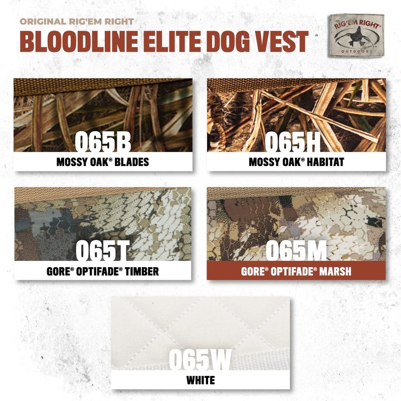 Rig'Em Right Waterfowl Bloodline Elite Dog Vest for Duck Hunting with Ultra Comfortable 3mm Neoprene 3-Layer Construction, Flotation Foam, Heavy-Duty Canvas, and More (Optifade Marsh, M)