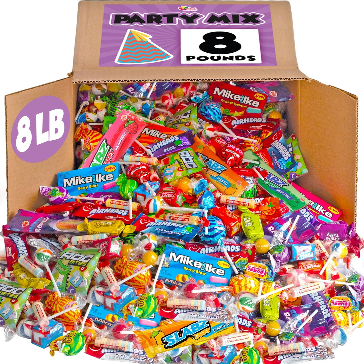 Halloween Bulk Party Mix - 8 Pounds - Variety Parade Candies - Piñata Candies - Individually Wrapped Candy - Assorted Candy