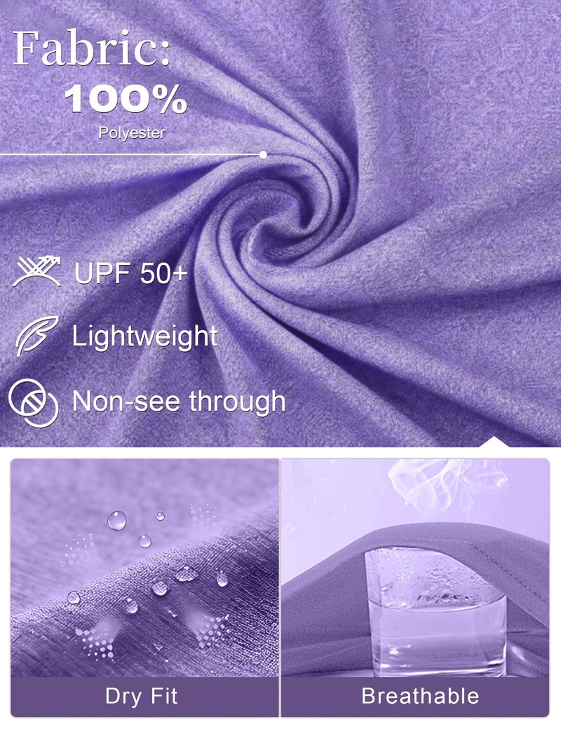 Kinglaman 5 Pack Workout Tops Gym Shirts for Women Dry Fit UPF 50+ Sun UV Protection Swim Athletic Yoga Tee T Shirts Tops 1 Black 1 Gray 1 Blue 1 Purple 1 Green Large