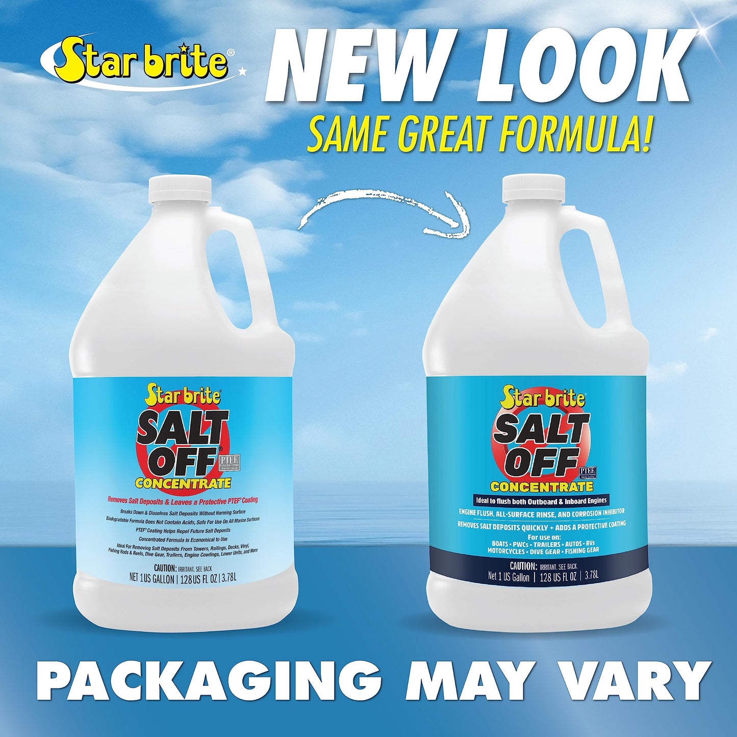 STAR BRITE Salt Off Concentrate - Ultimate Salt Remover Wash & Marine Engine Flush for Boats, Vehicles, Trailers, and More - 128 OZ Gallon (093900N)