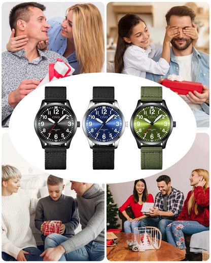 CIVO Military Watch for Men Waterproof: Analog Mens Watches Classic- Field Wrist Watches for Man