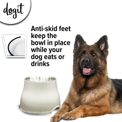 Dogit 2-in-1 Elevated Dish/Bowl, White/Cream, 900 ml Capacity