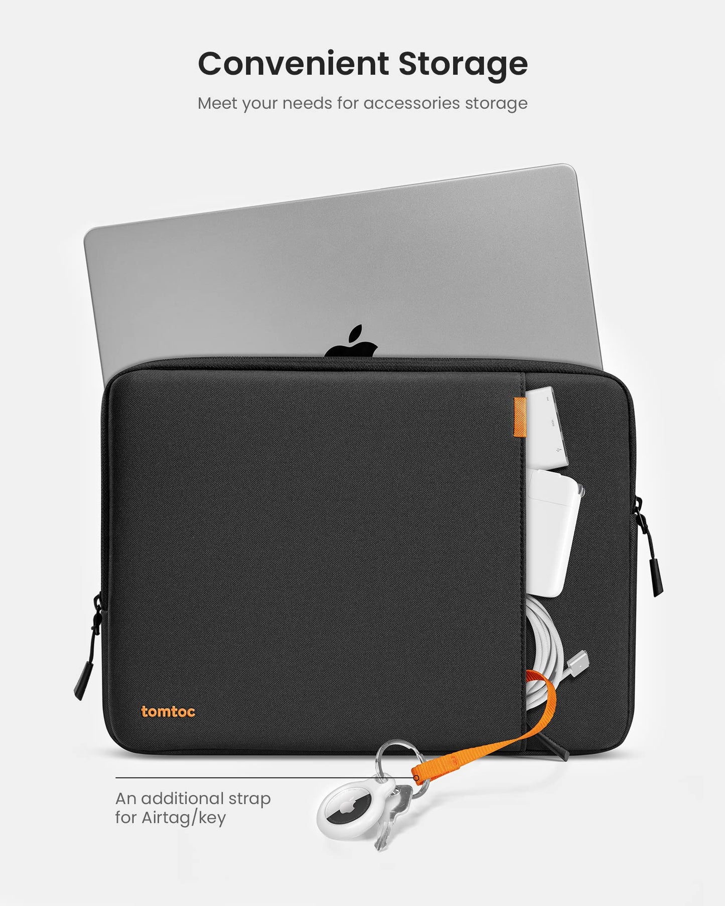 tomtoc 360° Protective Laptop Sleeve for 13-inch New MacBook Air M4/M3/M2/M1 (2025-2018) A3240 A3113 A2681 A2337, 13-inch MacBook Pro M2/A2686 M1/A2338 2022-2016, Water-Resistant Case Bag
