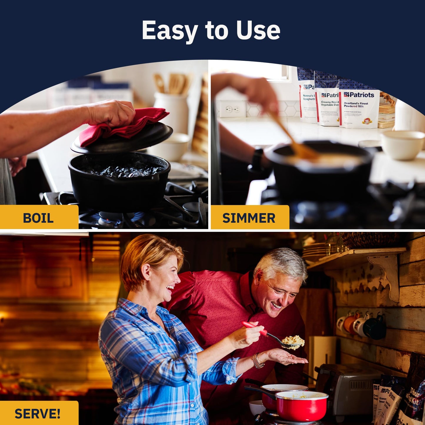 4Patriots 72-Hour Survival Food Kit: Emergency Food Supply Designed to Last 25 Years, 20 Servings