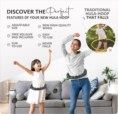 Experience Fitness Excellence with Our Infinity Hoop Plus Size – Weighted Hula Hoop for Weight Loss – Hula Hoop Exercise Ring with ABS and Quality Wheels – for All The Sizes and Levels