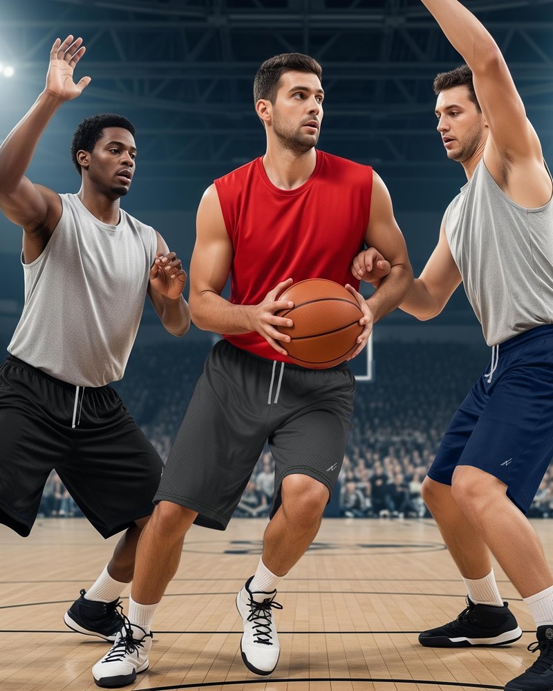 NY Threads 3 Pack Men's Athletic Shorts Quick Dry Lightweight Workout Running Gym Shorts with Pockets, Large, Black/Navy/Dark Grey