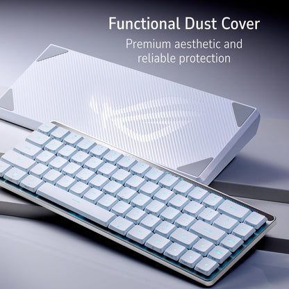 ASUS ROG Falchion RX Low Profile Wireless Gaming Keyboard – 65% Compact TKL, Tri-Mode Connectivity, ROG RX Red Optical Switches, RGB, Touch Panel, Keyboard Cover, PC/Mac Support - White