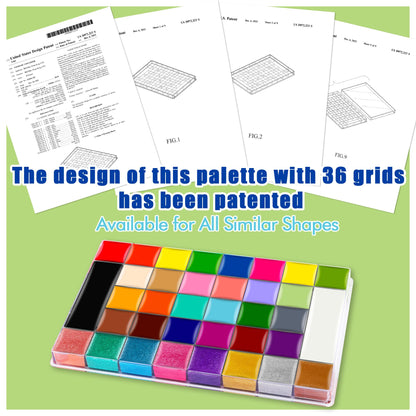 CCbeauty Professional 36 Colors Face Body Paint Kit, Largest Oil Based Hypoallergenic Neon Face Painting Palette Set with 10 Brushes for Halloween SFX Special Effects Cosplay Costume Makeup