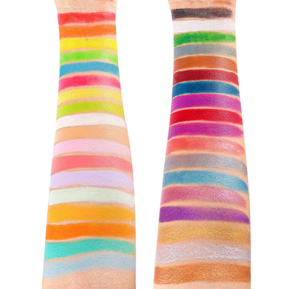 CCbeauty 36 Colors Face Body Paint,Professional Large Face Painting Kit,Neon Face Painting Palette,Oil-Based Non-Toxic Special Effect SFX Makeup Kit,Halloween Costume Cosplay For Adult With 10 Brushes