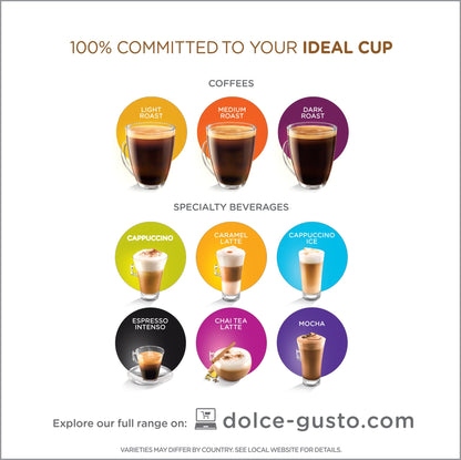 Dolce Gusto Nescafe Coffee Pods, Cafe Au Lait, 16 Count, Pack of 3