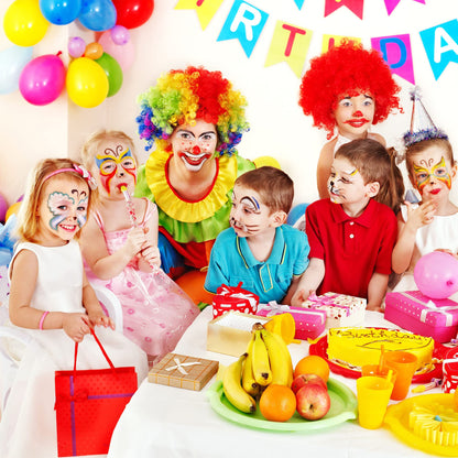 BOBISUKA Face Painting Kit for Kids - 16 Colors Water Based Body Face Paint Includes Brushes,Sponges,Glitters,Gem Sheet,Instructions,Stencils for Halloween Party Costume SFX Makeup