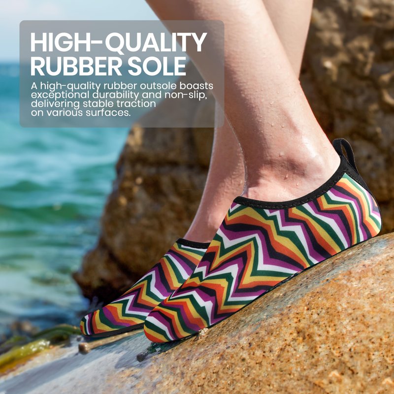SEEKWAY Water Shoes Women Men Adult Quick-Dry Aqua Socks Barefoot Non Slip for Beach Swim River Pool Lake surf Black Size SK002