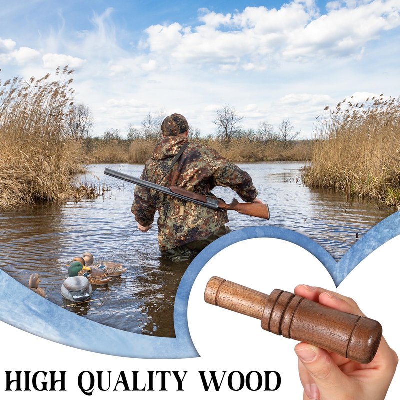 WinnerWhy 4 Pieces Duck Calls for Hunting Mallard Realistic Sounding Duck Call Decoys Whistle Game Outdoor Voice Loud Sound Call Hunting(Classic)