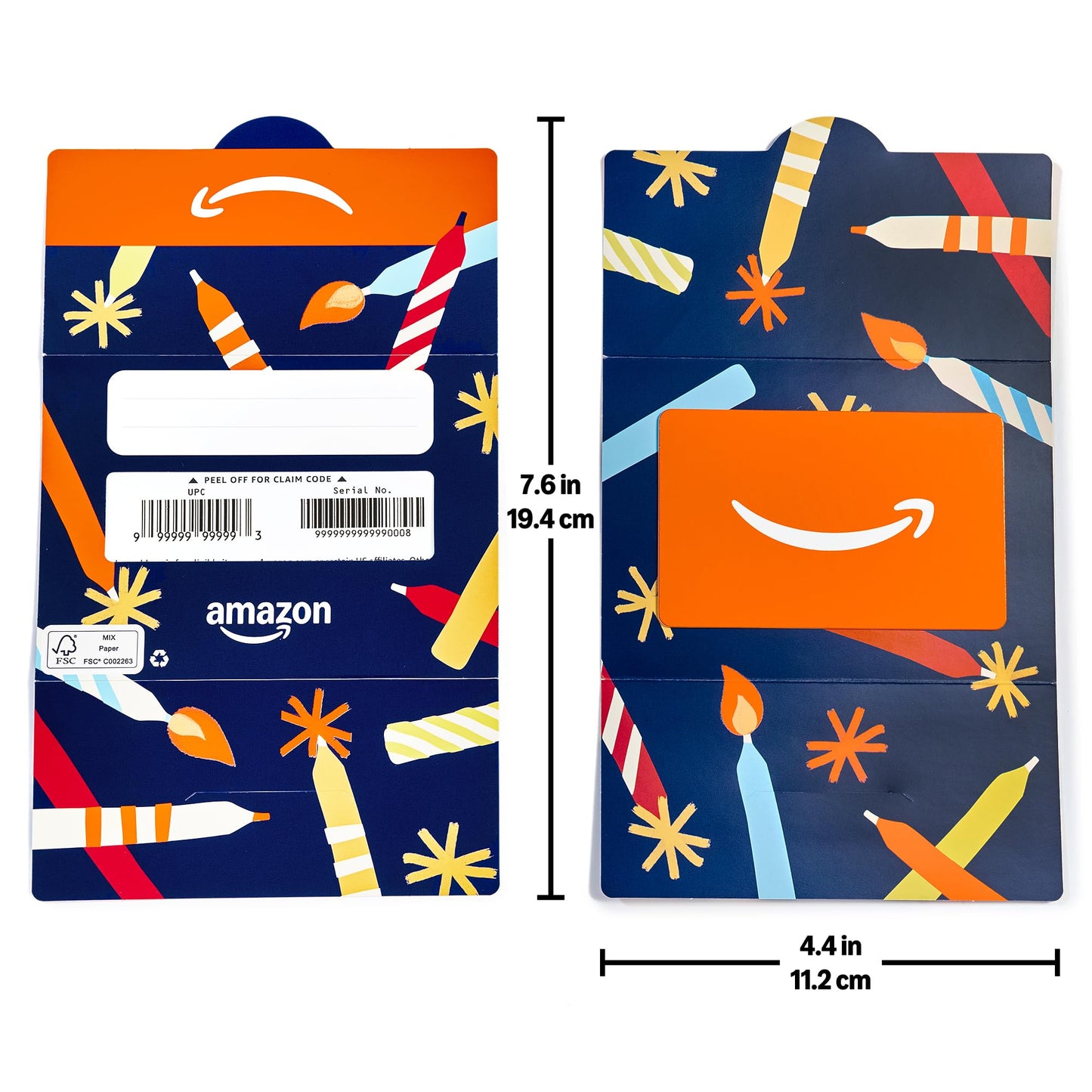Amazon Physical Gift Card in Mini Envelope - Candlelight Celebration | Christmas, Birthday, Congrats