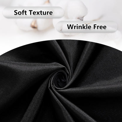 MEETSKY Black Backdrop Curtains for Parties - 10ft x 8ft Party Photo Background Curtain Rod Pocket Fabric Drapes Panels for Boys Birthday Holiday Home Halloween Decoration, 5ft x 8ft, 2 Panels