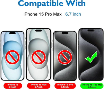 Mothca 2 Pack Matte Glass Screen Protector for iPhone 15 Pro Max[6.7 inch] + 2 Pack Camera Lens Protector, Anti-Glare & Anti-Fingerprint Case Friendly Tempered Glass Film, Bubble Free, Smooth as Silk
