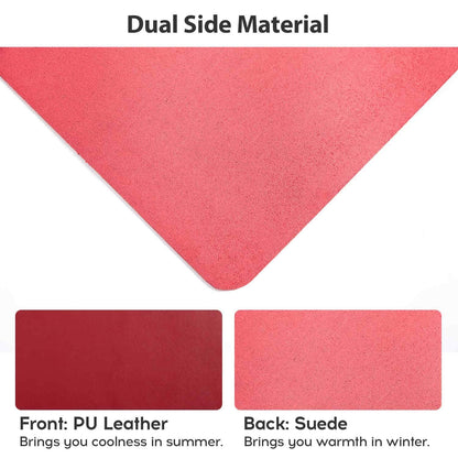 DOBAOJIA Desk Pad Large, Extended Mouse Mat, Large Mouse Pad XXL, Desk Blotter, Laptop Mat, Writing Pad, Desk Mat for Office/Home, PU Leather Waterproof +Suede Non-Slip 35.4" X 16.9"(Wine Red)