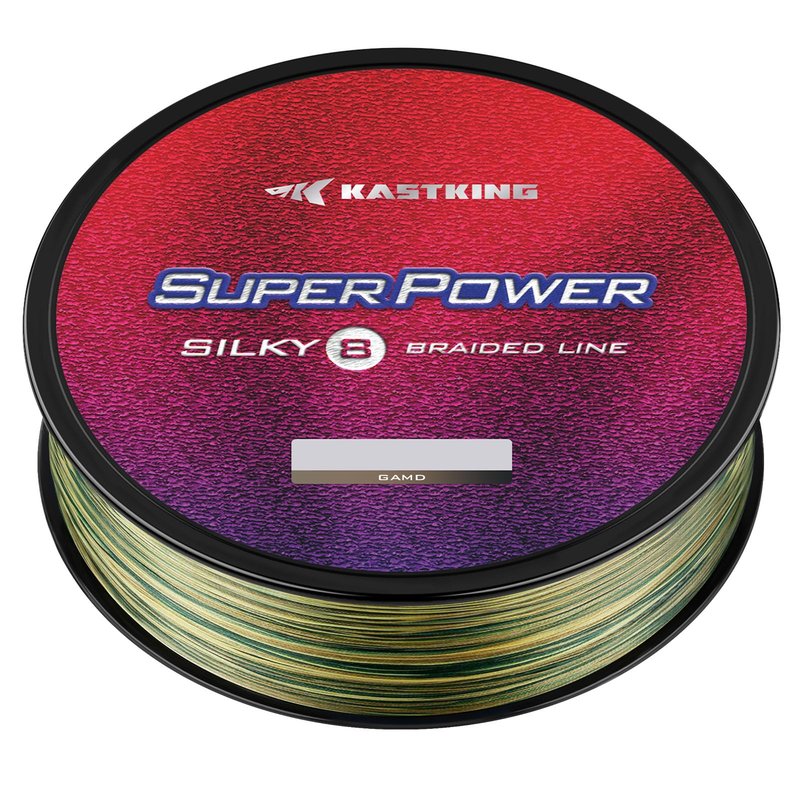 KastKing Superpower Silky8 Braided Fishing Line, Camo, 8 Strands, 30 LB, 500 Yds