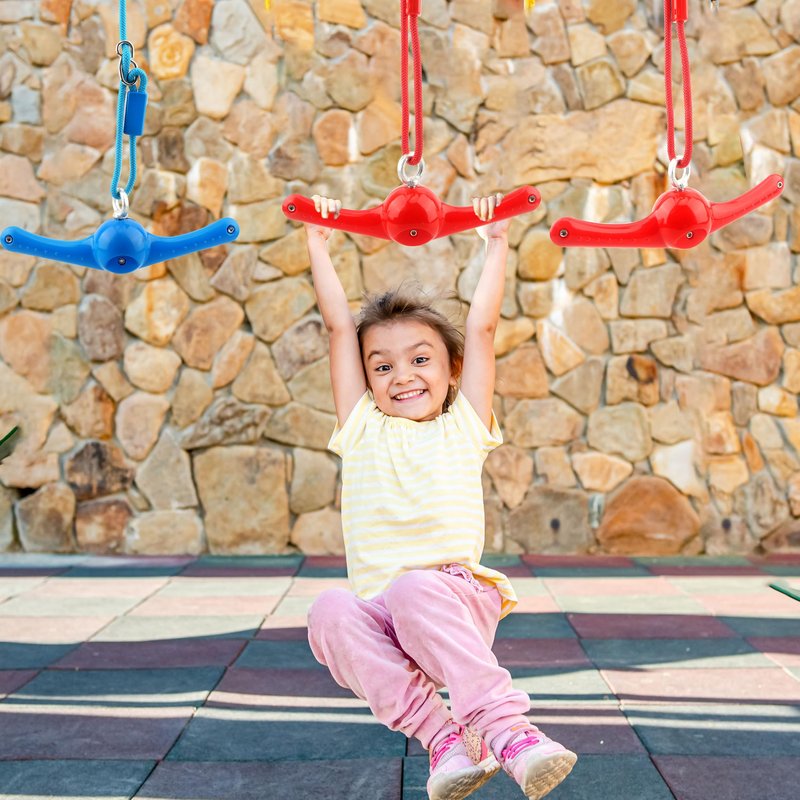 Restroma 2 Pack Ninja Twist Swing 360° Handle Twist Playset Ninja Line Toys Jungle Gym Accessories for Kids Boys Girls Playground Backyard Swing Set Attachments