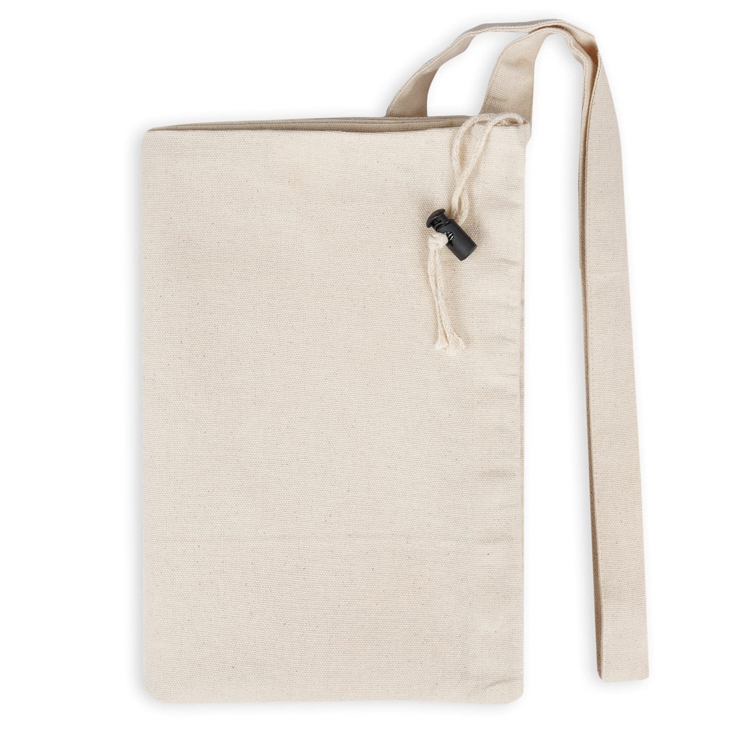 Sweet Needle 2 Pack Premium Canvas Laundry Bag with Shoulder Strap, 75x56 CM 40L - 100% Cotton, Fabric Weave Durable, Drawstring with Cord-Lock, Machine Washable Laundry Liner for Laundry Hampers