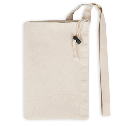Sweet Needle 2 Pack Premium Canvas Laundry Bag with Shoulder Strap, 75x56 CM 40L - 100% Cotton, Fabric Weave Durable, Drawstring with Cord-Lock, Machine Washable Laundry Liner for Laundry Hampers