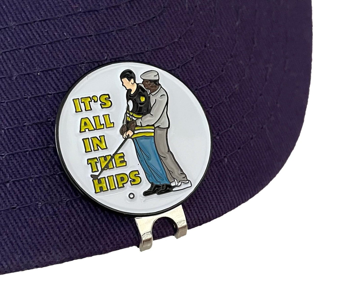 Balanced Co. Funny Golf Hat Clip with Enamel Magnetic Ball Marker (3-Pack)