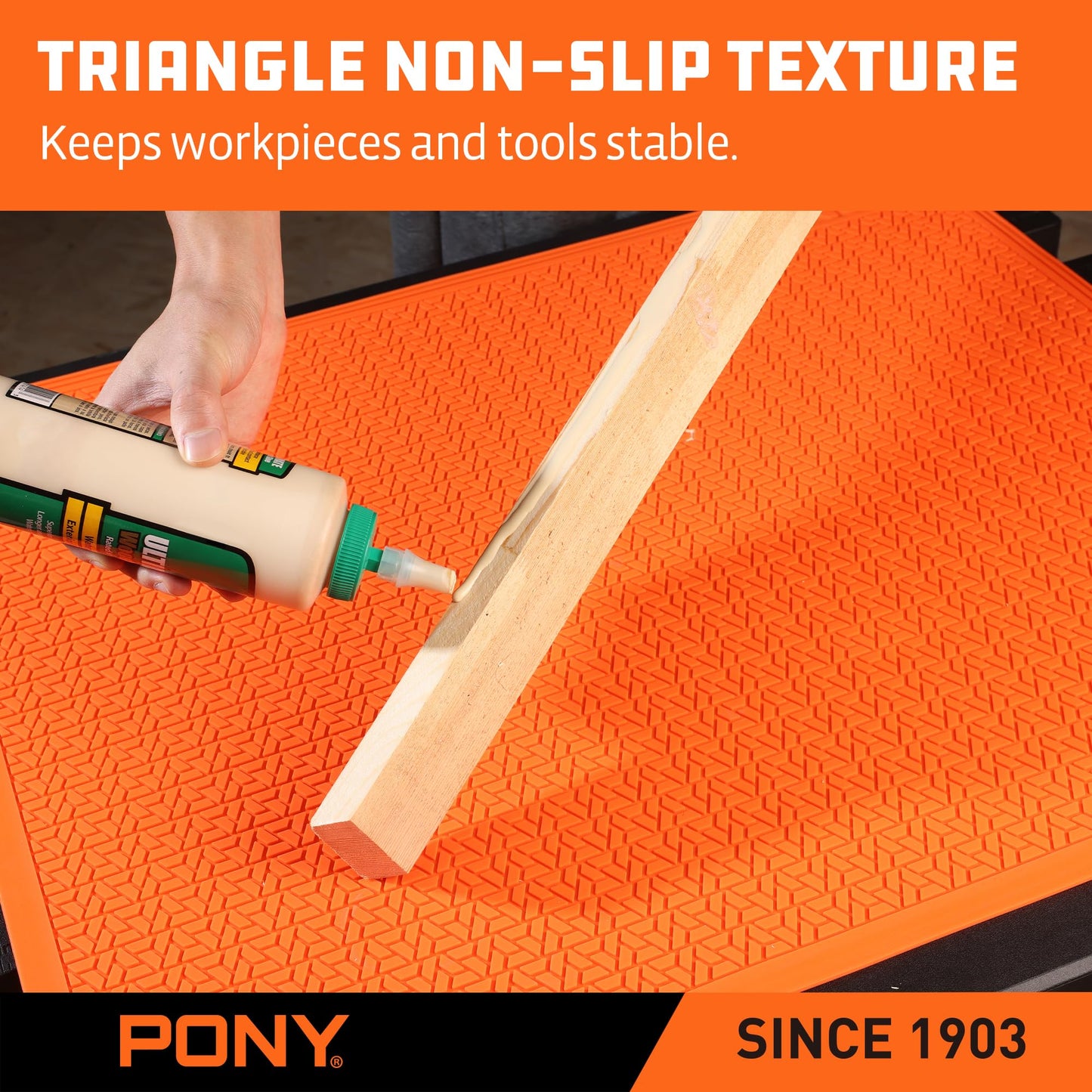 PONY Heavy Duty All-Purpose Silicone Mat, 28" x 23", Non-Stick, Heat-Resistant, Anti-Slip Pad for Resin, Epoxy, DIY, Crafts, Woodworking, Garage & Workshop