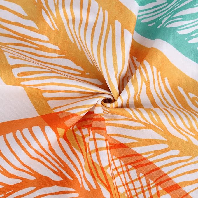 Bonhause Tropical Pillow Covers 16x16 Set of 4 Boho Leaves Palm Tree Summer Beach Decorative Throw Pillow Cases Soft Velvet Outdoor Pillow Covers for Patio Sofa Couch Bedroom Home Decor