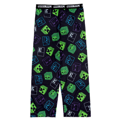 Minecraft boys Pajama Bottom, Night Scene, Medium US