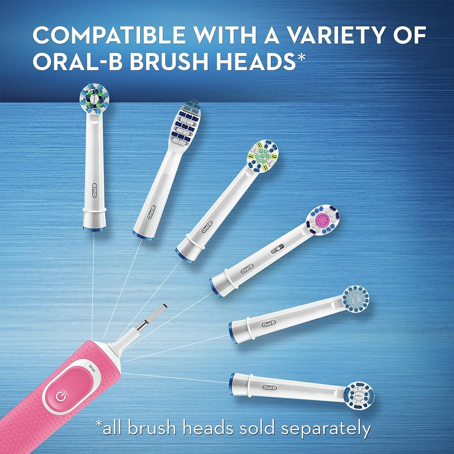 Oral-B Vitality FlossAction Electric Toothbrush with Replacement Brush Head, Black