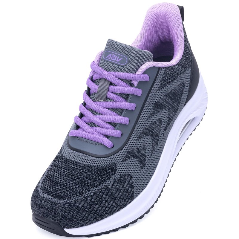 Wide Walking Shoes Women Arch Support Plantar Fasciitis Tennis Sneakers Orthotic Tennis Shoes for Workout Gym Purple Size 8.5