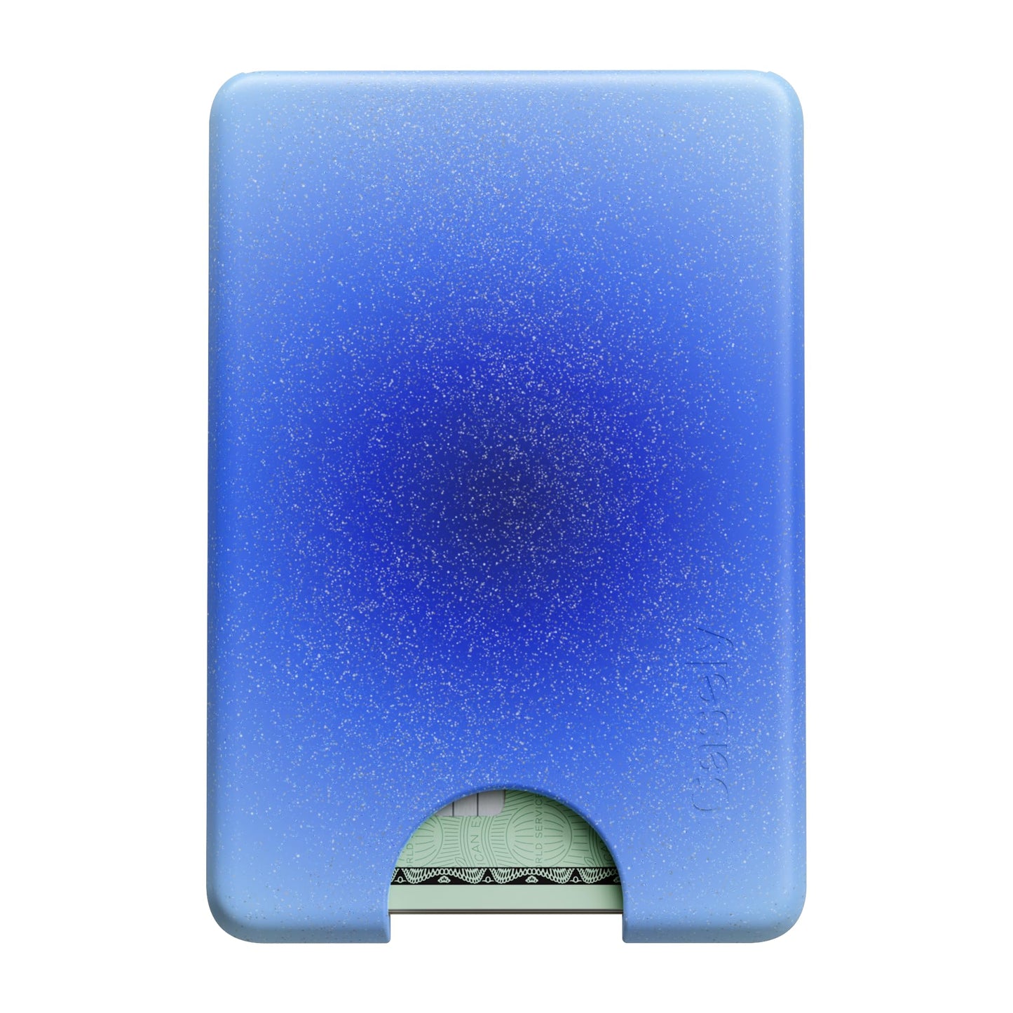 Casely MagWallet | Starfish Wishes | Coral Pink Shimmer | Slim Wallet Card Holder | Compatible with MagSafe | Soft-Touch Hard Silicone | Holds Up to 3 Cards