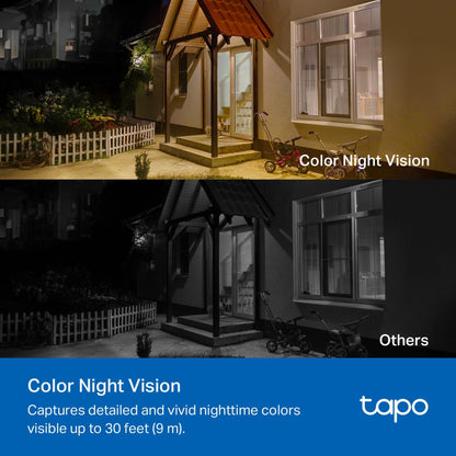 Tapo TC82 KIT 2K 3MP Battery Solar Security Camera Outdoor, Maintenance-free, Colour Night Vision, Outdoor Camera No Monthly Fee, Smart Person Detection, IP65, Works with Alexa & Google