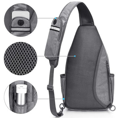 G4Free Sling Bag RFID Blocking Sling Backpack Crossbody Chest Bag Daypack for Hiking Travel