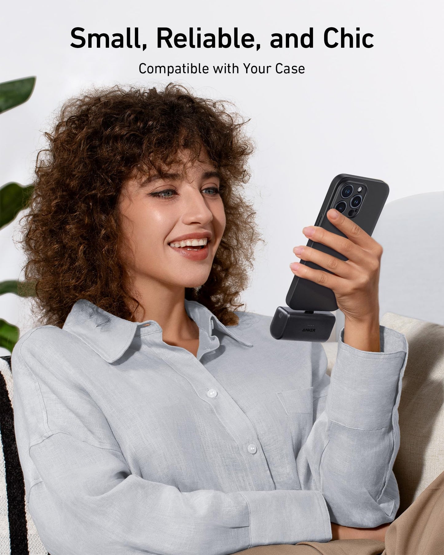 Anker iPhone 17 Portable Charger, Nano Power Bank with Built-in USB C Connector, 5,000mAh Portable Charger 22.5W, for iPhone 17/16/15 Series, Samsung S22/23 Series, iPad Pro/Air, AirPods, and More