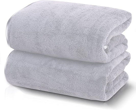 TENSTARS Silk Hemming Bath Towels