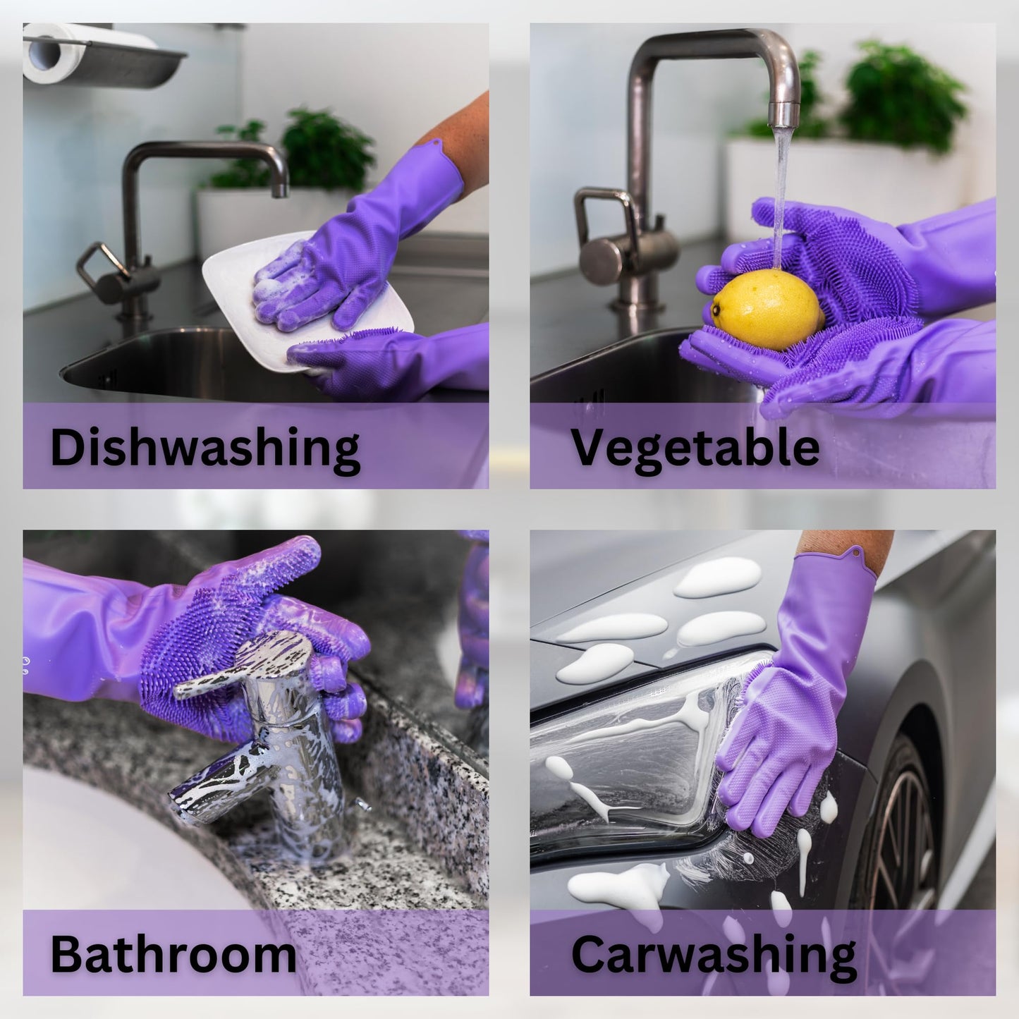 Dog Shampoo Gloves for Bathing – Silicone Dog Washing Gloves with Bristles – Pet Hair Removal Glove for Dogs & Cats – Puppy Essentials – Dog Grooming Supplies & Accessories – Shampoo Brush for Pets