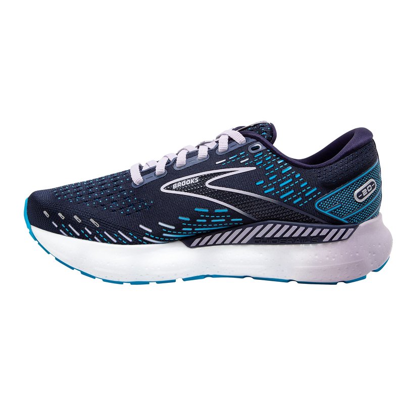 Brooks Women's Glycerin GTS 20 Supportive Running Shoe - Peacoat/Ocean/Pastel Lilac - 9.5 Medium