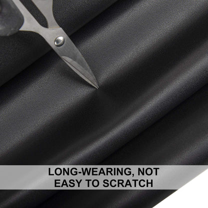 PU Fabric Material 1 Yard 54" x 36" Faux Synthetic Leather Sheets 1.2mm Thick Perfect for Upholstery, DIY Crafts, Hat Making, Hair Crafts Making, Sewing (Black)