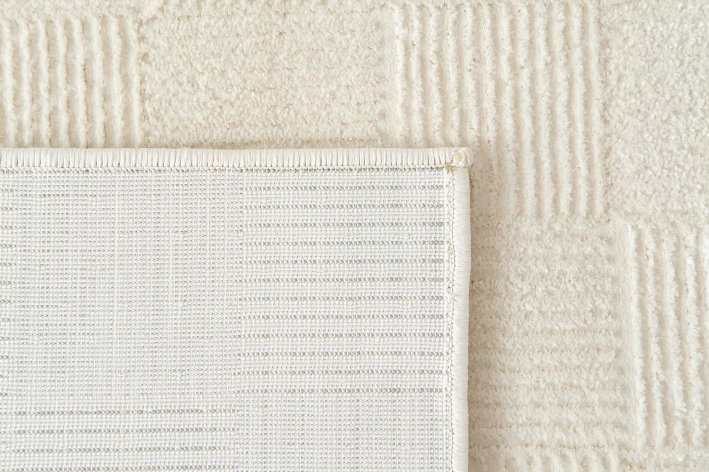 Revival Rugs Willow 2'x3' Area Rugs for Kitchen Bedroom - Washable, 100% Recycled, Oeko-TEX Certified, Medium Pile, Modern, Beige, Cream