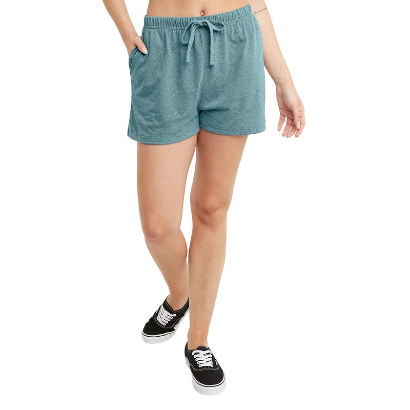 Hanes Womens Originals Triblend Jersey Casual Shorts, Cactus Pe Heather, Large US